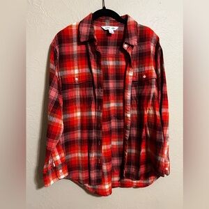 Old Navy flannel, size M, red